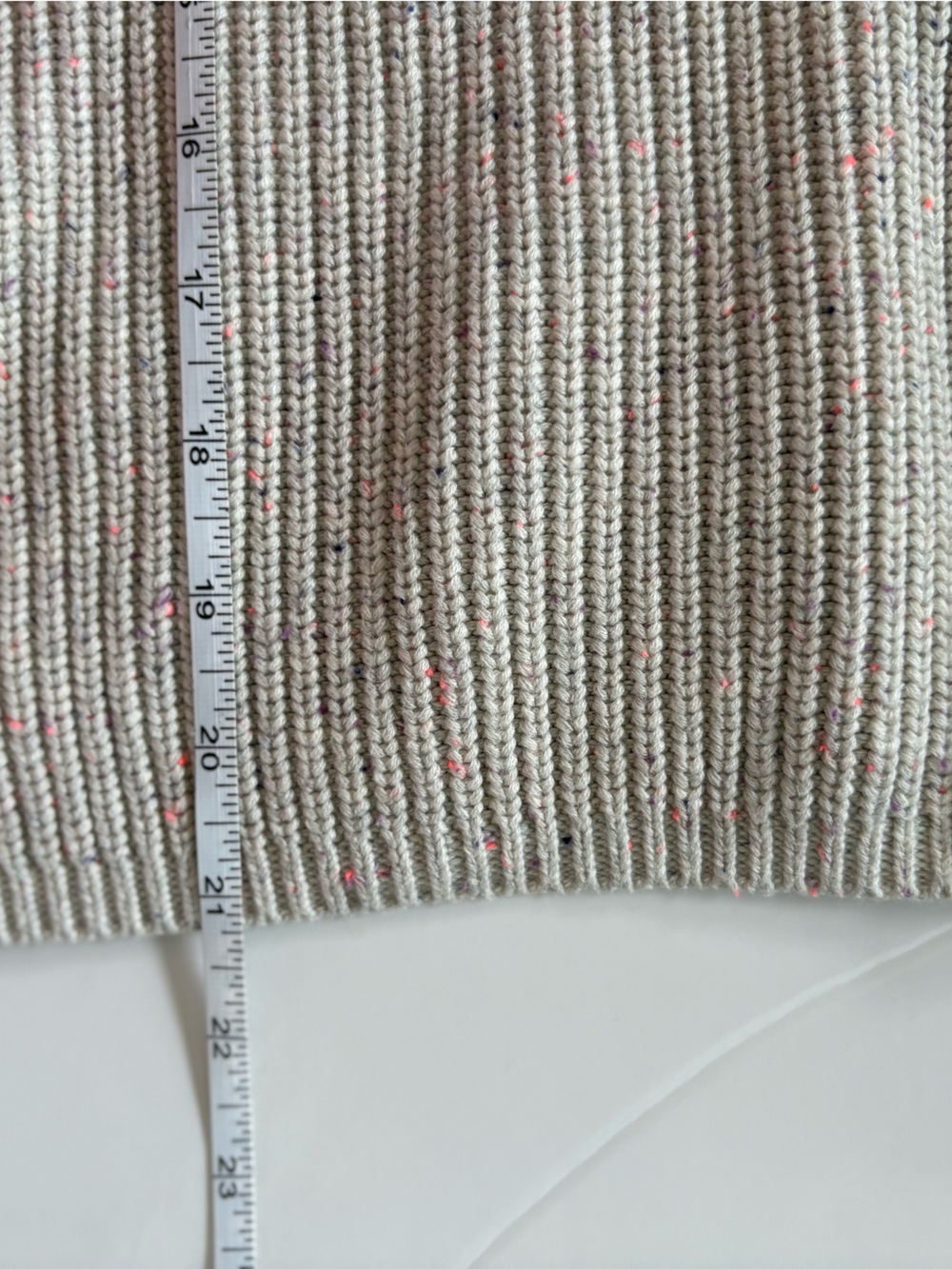 French Connection Oversized Speckled Cotton Sweater Size Large - Picture 9 of 9
